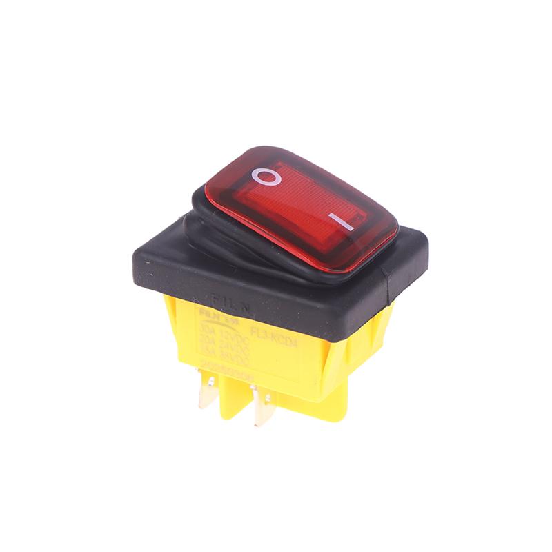 1 Piece 12V/220V 30A ON OFF Heavy Duty 4pin DPST IP65 Sealed Waterproof T85 Auto Boat Marine Toggle Rocker Switch With LED