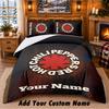 Red Hot Chili Peppers Pattern Bedding 3Pcs Set Custom Name, Bed Sheet And Pillowcases For Home Bedroom