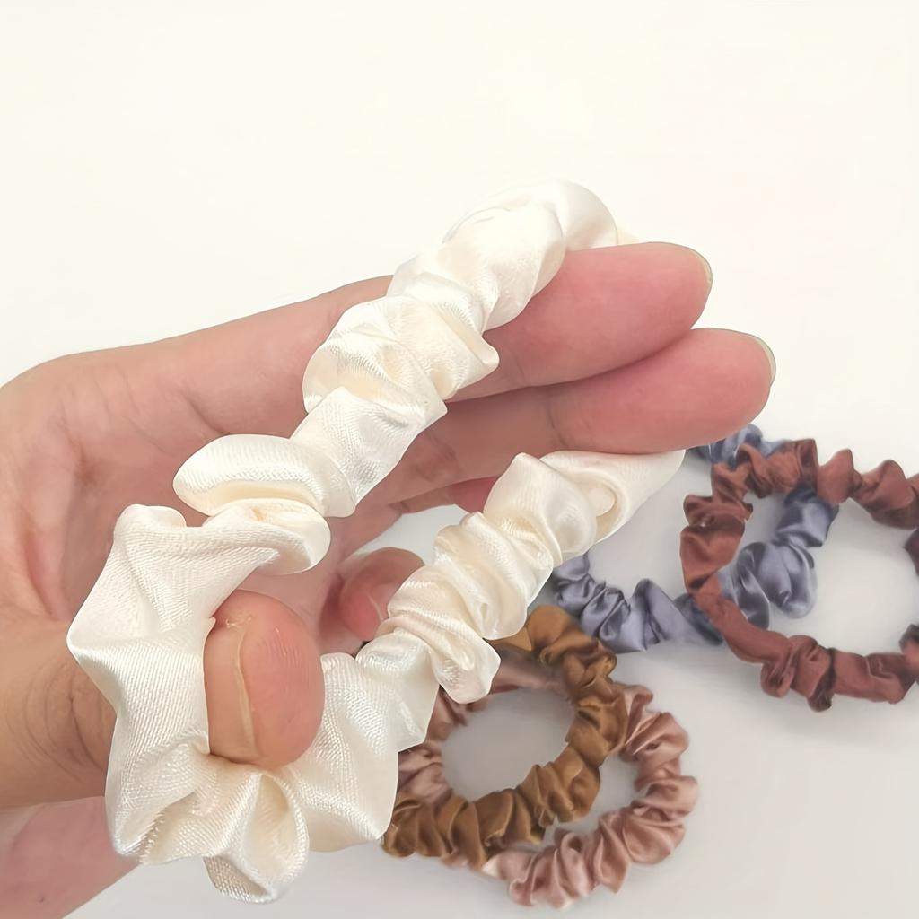 Soft and Comfortable Simulation Silk Circles with Small SilkTight Headbands, Bow Ties, Elastic Ponytails, Fixed Women'S Hair Accessories