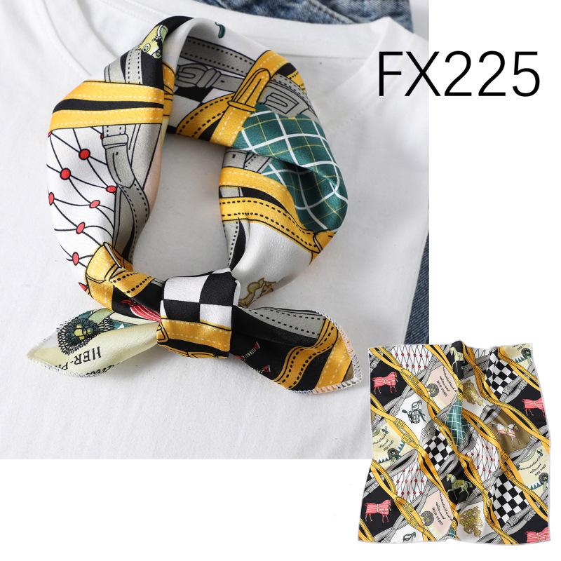 Small Silk Scarf Is Versatile, Small Square Scarf, Female Decorative Collar Scarf, Scarf, Headscarf, Hairband, Wrist Strap 50Cm