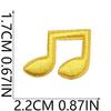 DIY handmade decorative cloth stickers colored digital stickers bag change dress up music note bow computer embroidery label3 pcs MOQ, mix styles