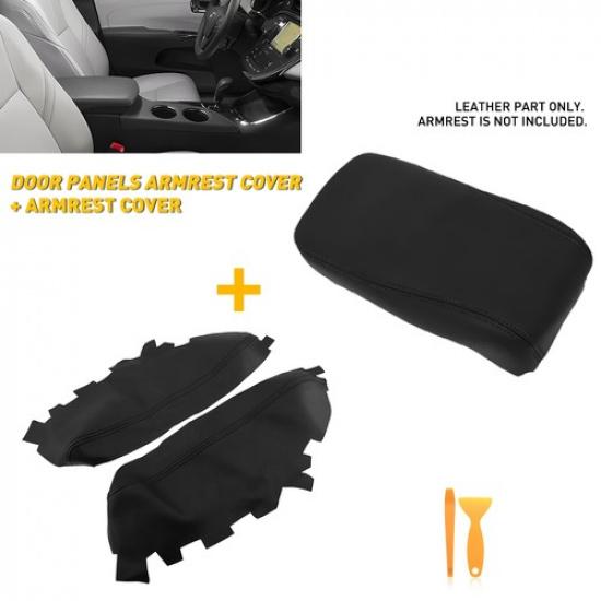 Panel Door Center Console Lid Armrest Cover Black For Toyota 2013-2018 Avalon EV