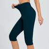 2025 Summer Women's Solid Color Pocket Yoga Capri Pants