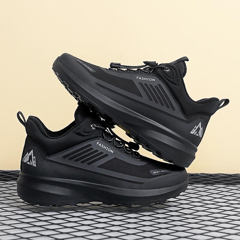 New Men's Hiking Shoes Outdoor Waterproof Anti-Slip Sports Shoes Men's Casual Lightweight Plush Warm Hiking Shoes Sneakers Men