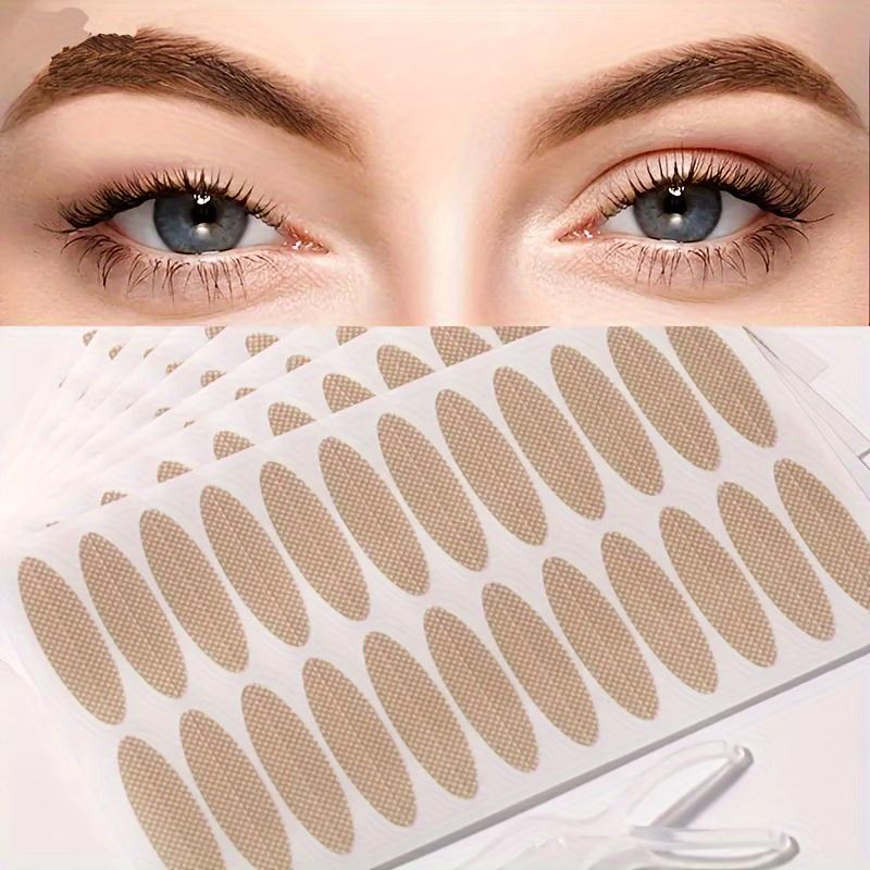 8pcs Invisible Double Eyelid Lift Strips, Hypoallergenic Self-Adhesive Tapes for Instant Eye Lifting, Fork Rods Included, Makeup Accessory