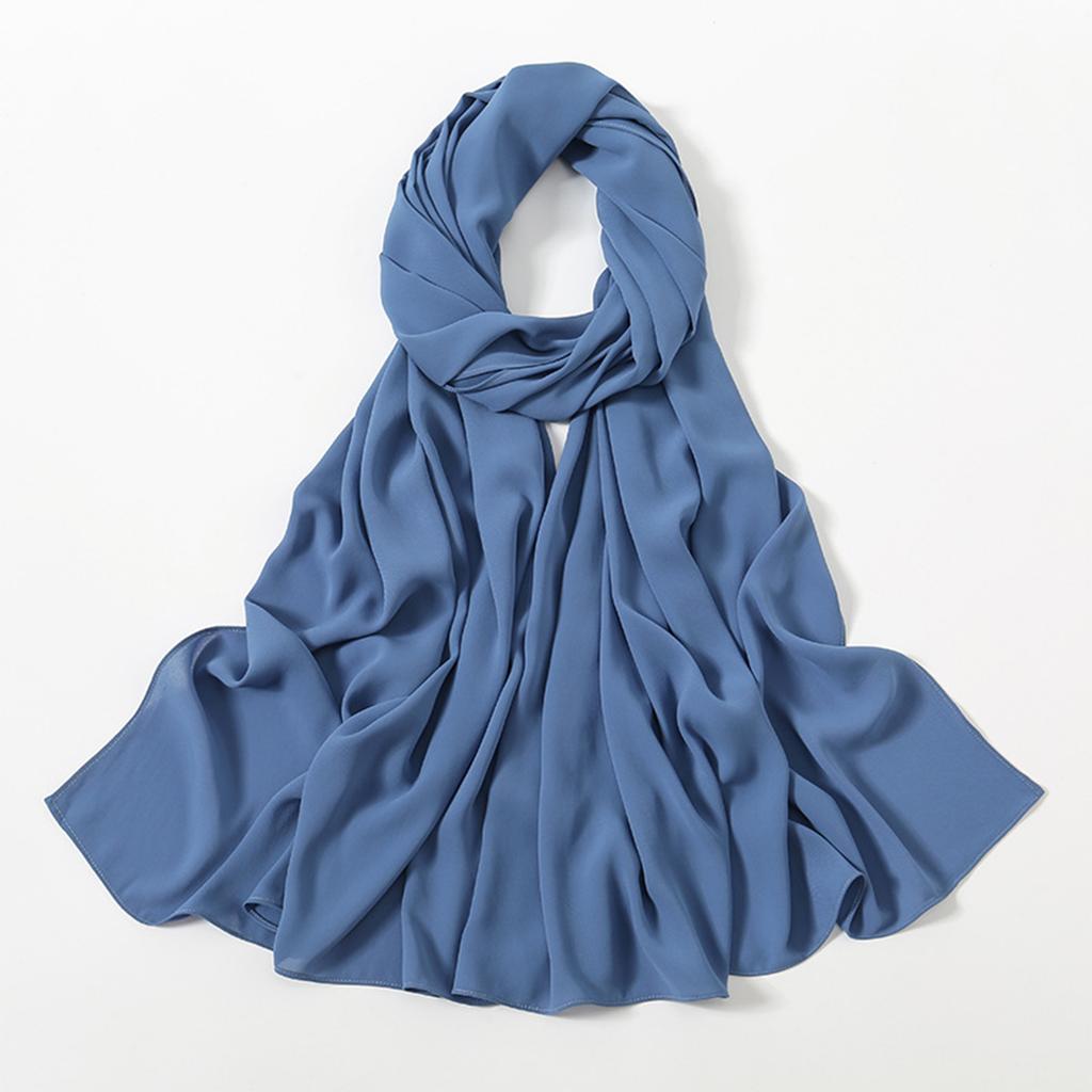 Women's Solid Color Long Scarf Versatile Headscarf Scarf