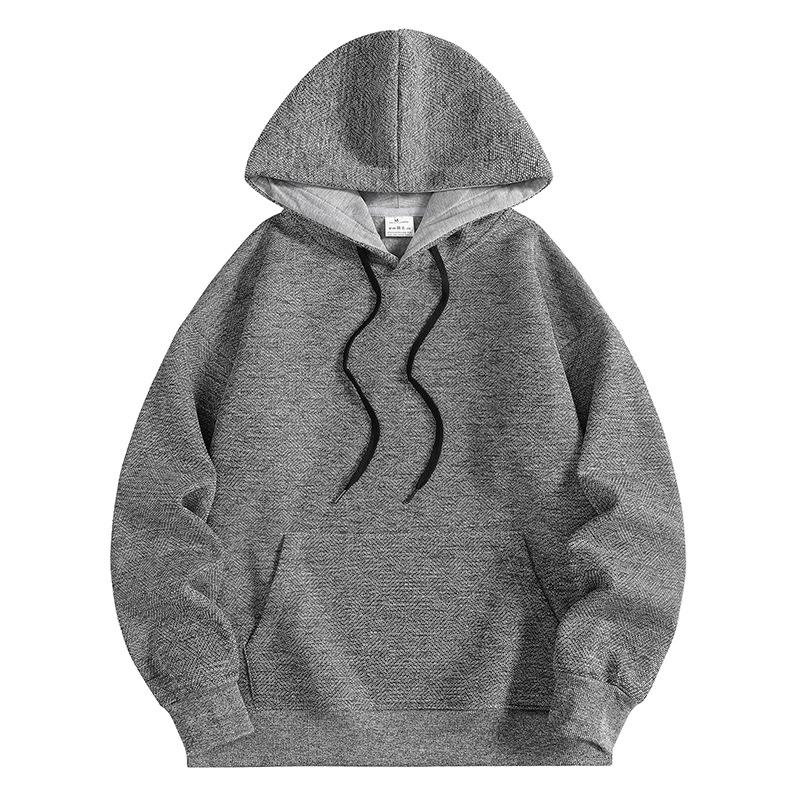 2025 Men's Trendy Hong Kong Style Long Sleeve Hooded Sweatshirt - Spring/Autumn Fashion Casual Pullover