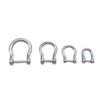 D-Rings Screw In Shackle Horseshoe Buckle Horseshoe Shape D Rings D-Shaped Metal Hoop Replacement for DIY Leather Crafts