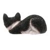 Best Of Breed Resin Black & White Sleeping Cat - 18cm