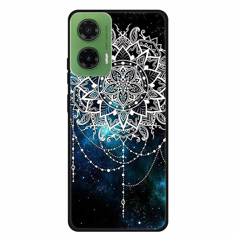 Silicone Painted Cover For Motorola Moto G35 G55 Case Luxury Animal TPU Silicone Soft Back Cover For G55 5G Black Bumper MotoG35