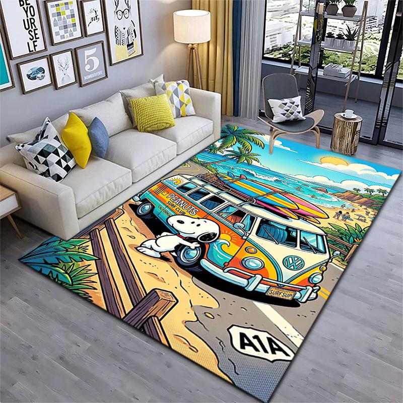1PC Snoopy Rug - home decoration Carpet For Living Room Bedroom Flooring Computer Chair Area Rug