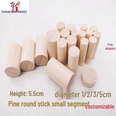 Pine Wood Cylinder: Small Round Sticks for DIY Models & Solid Wood Decoration.