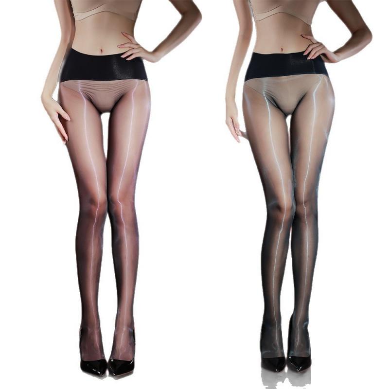 Men'S And Women'S Sexy And Alluring Aurora Ultra-Thin Double-Yarn Glossy Pantyhose With A Dazzling Shine, No Need To Remove,