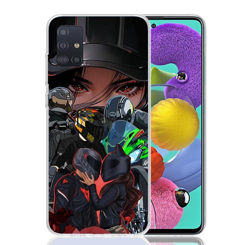 Motorcycle Rider Helmet For Samsung Galaxy A52S A42 A32 A22 A12 A02S A51 A50S Phone Case A41 A31 A21S A30S A20S A20E A70 A71 A40
