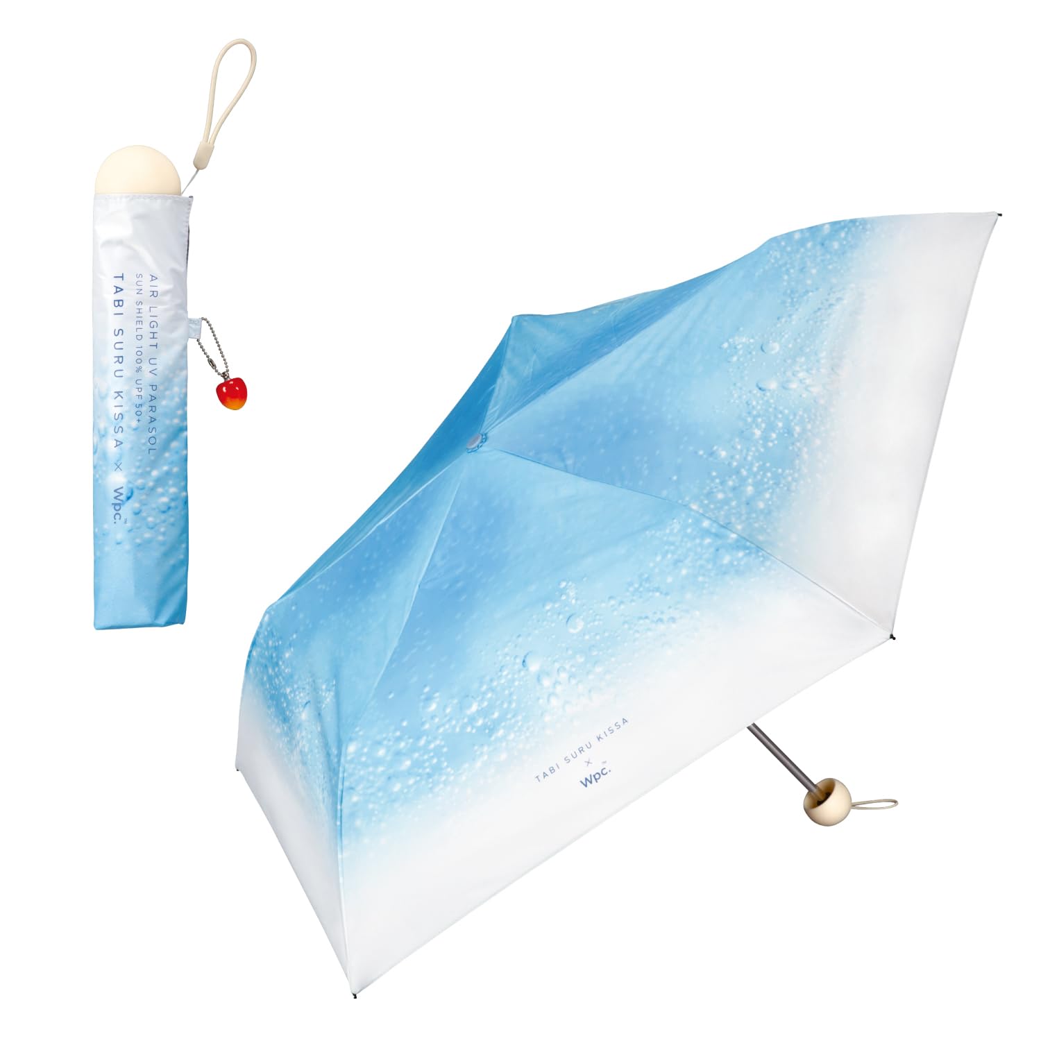 

Зонт Travel Cafe x Cream Soda Зонт Мини Синий Блэкаут Защита от УФ-лучей И от солнца, и складной зонт Легкий Стильный Милый Ретро Вишня синий