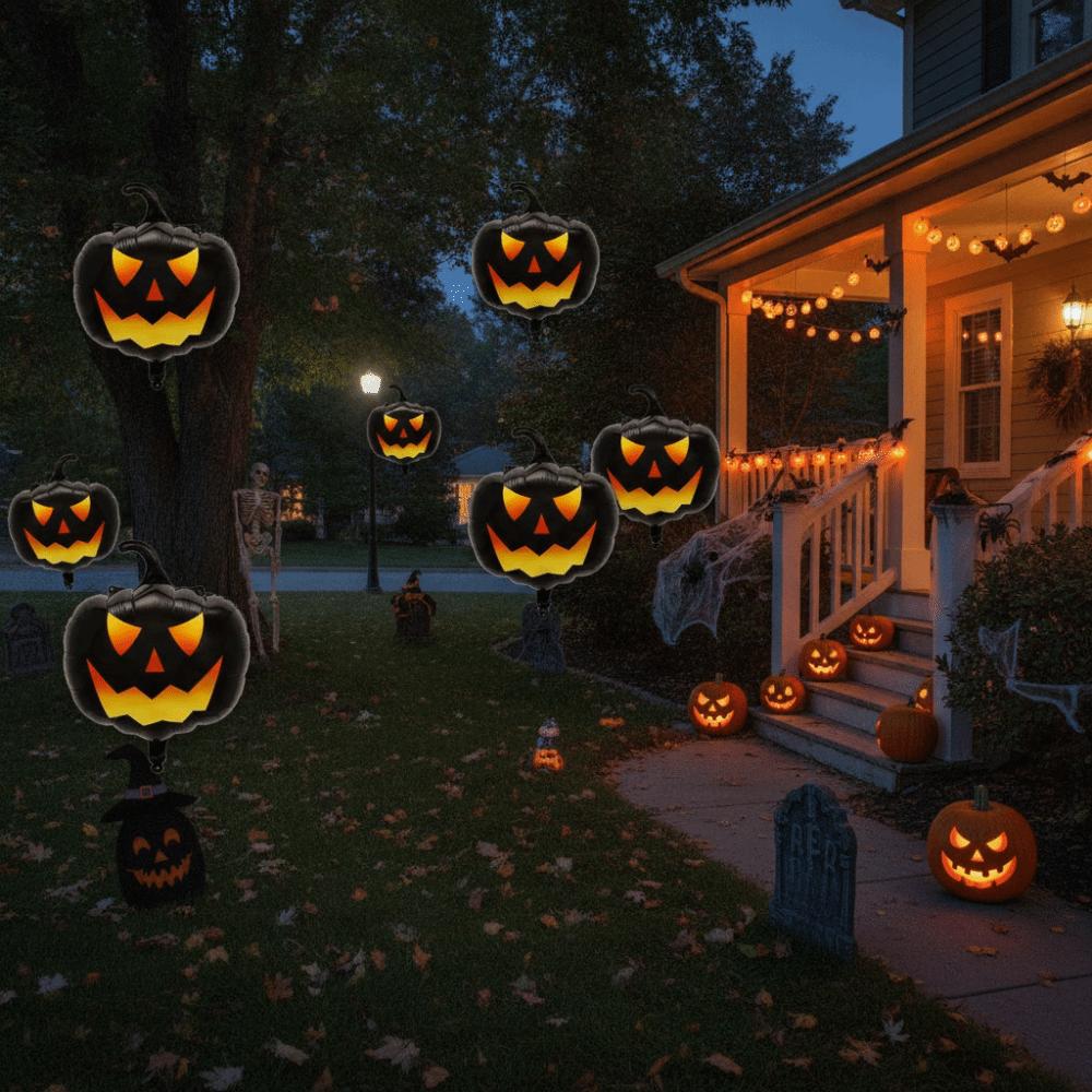 Skulls Halloween Balloons Black Pumpkin Pumpkin Head Balloons Pumpkin Balloons Outdoor