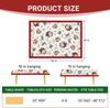 Christmas Poinsettia Holly Berry Rectangle Tablecloth for Table Decor Xmas Ball Pinecone Print Table Cloth Christmas Decorations