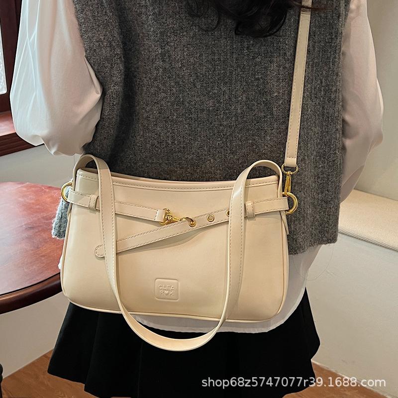 High-end Retro Underarm Bag Women's 2025 New Versatile Simple Small Square Bag Temperament Popular Niche Crossbody Bag