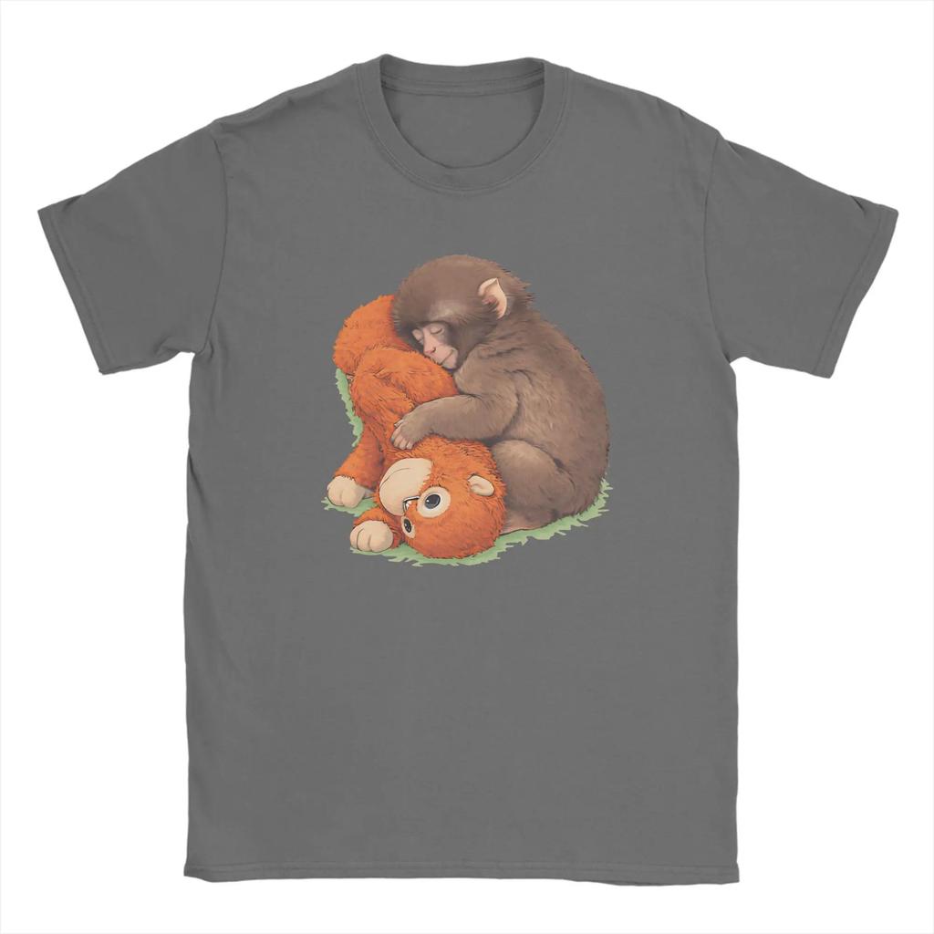 Vintage Harajuku TShirt Punch Monkey Trendy Cool T Shirts Cotton Tshirt Summer Casual Loose Short Sleeve Print Tee Unisex