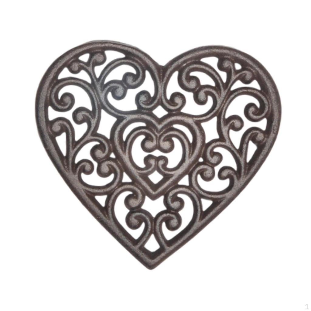 Cast Iron Trivet, Heat Resistant Metal Trivet for Pot Pan Teapot, Sturdy Plate Pad Kitchen