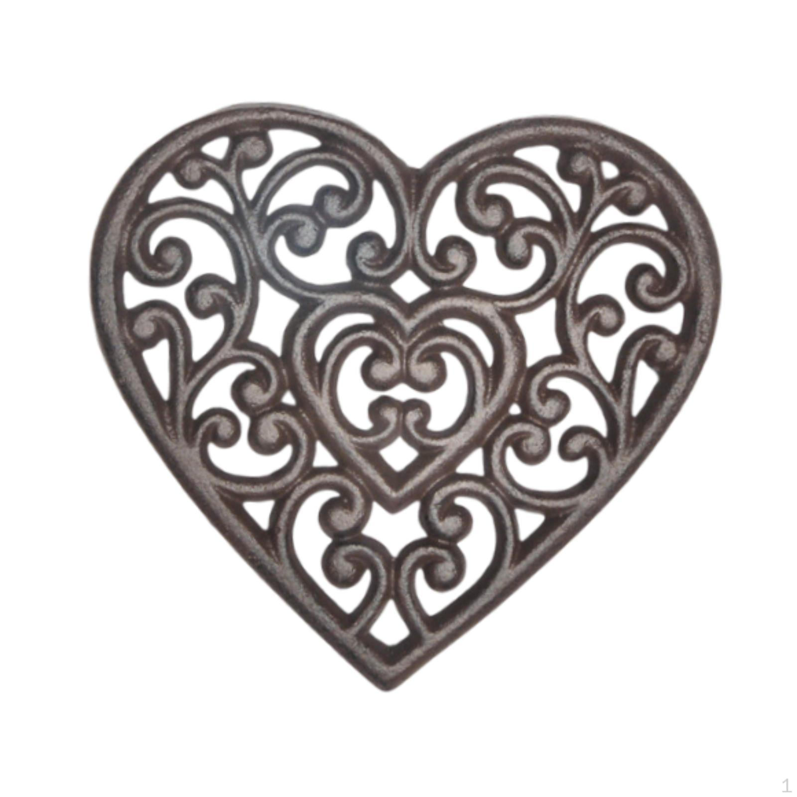 

Чугунная подставка, жаропрочная металлическая подставка для чайника, прочная подставка для тарелок, кухонная подставка Heart