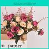 Decorative Rose Flower Set With Realistic Silk Material For Party And Event Decor