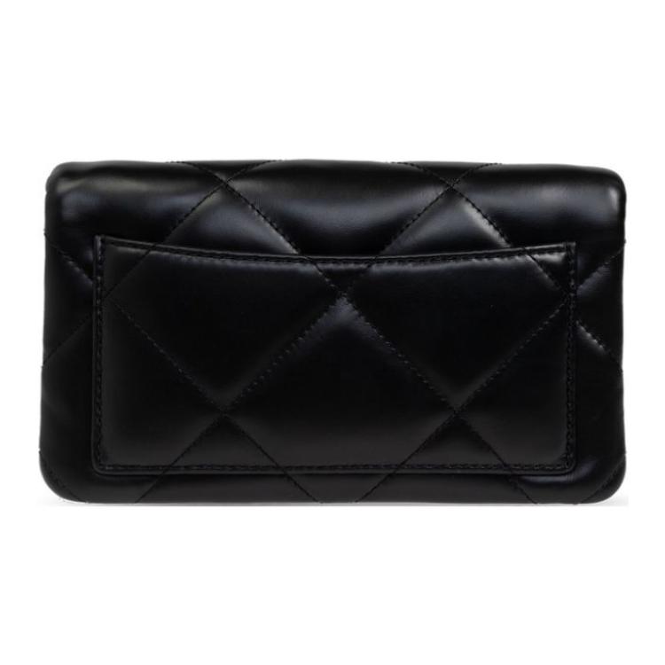 Tory Burch Kira Gold Logo Quilted Design Leather Shoulder Bag Women Shoulder Bag Black 162139-001