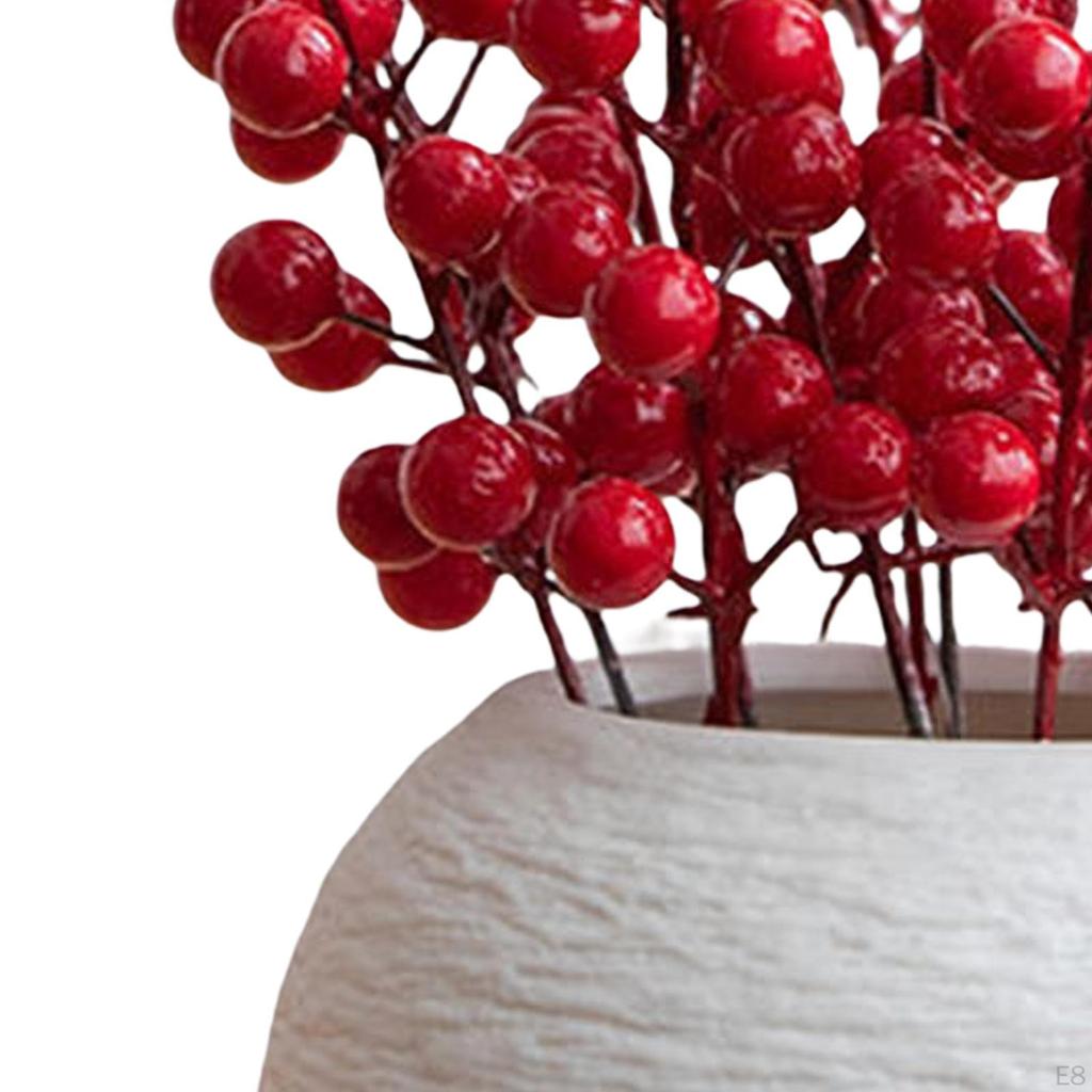 Artificial Fruits Ceramic Vase Home Desktop Planters Decoration Chinese Year Ornaments for