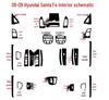 Carbon Fiber Interior Stickers for 2006-2012 Hyundai Santa Fe: Center Console & Gear Shift Decoration