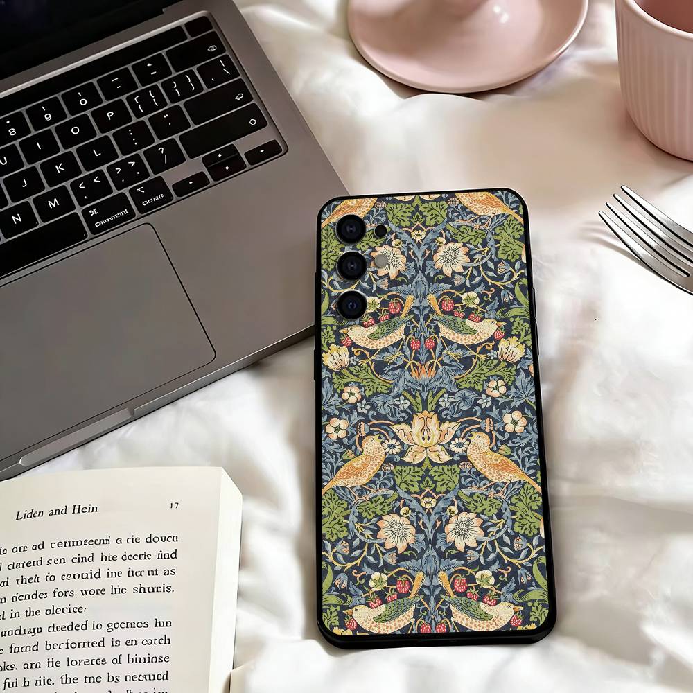 William-m Morris-s Thief Design Phone Case Black Silicone Soft For Samsung S25,S24,S21,S22,S23,S30,Ultra,S20,Plus,Fe,Lite