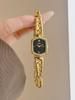 Vintage Stainless Steel Watch for Women Square Dial Quartz Wristwatch Luxury Elegant Ladies Clock Fashion Gift