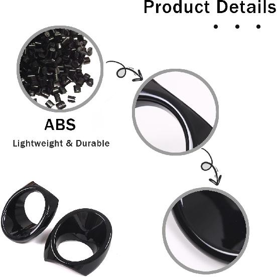 2PCS Car Front Fog Lights Ring Cover Trim for Honda Pilot 2019 2020 2021 2022, ABS Material Automotive Front Bumper Driving Fog Lamp Light Decorative