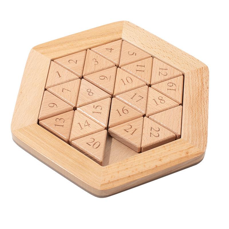 

Деревянный шестиугольный пазл Клоцки, шестиугольные головоломки, развивающие игрушки для детей, игра на мышление, игрушки-головоломки бежевый