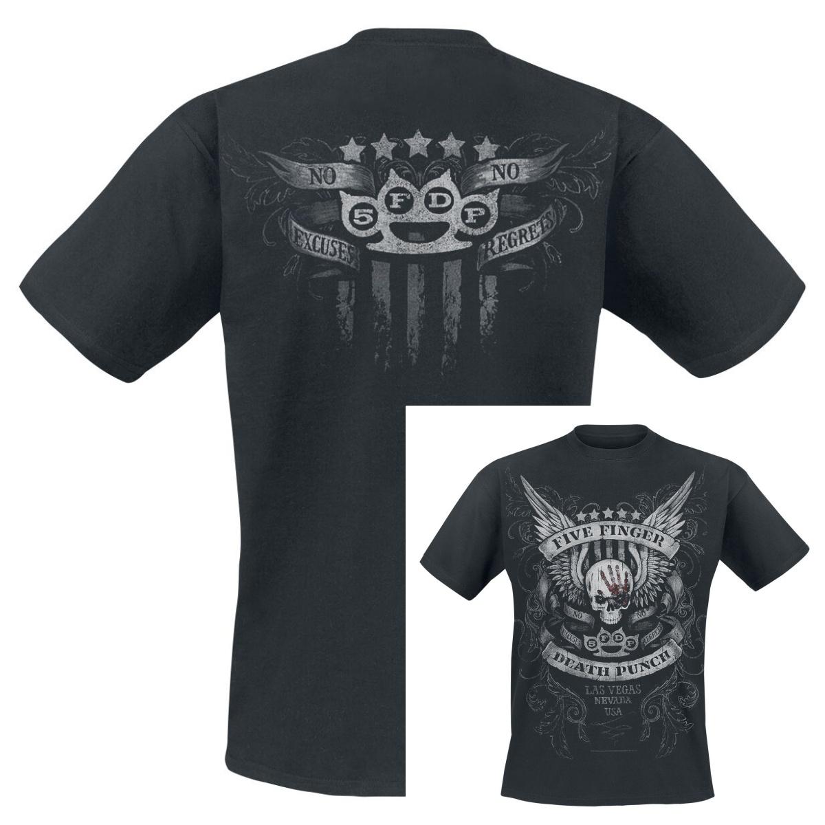 Seltenes Sommer-Five Finger Death Punch Grafik-Baumwoll-Bandshirt Unisex Sommer Kurzarm Mode Marke T-Shirt Luxus Lässig Vintage L