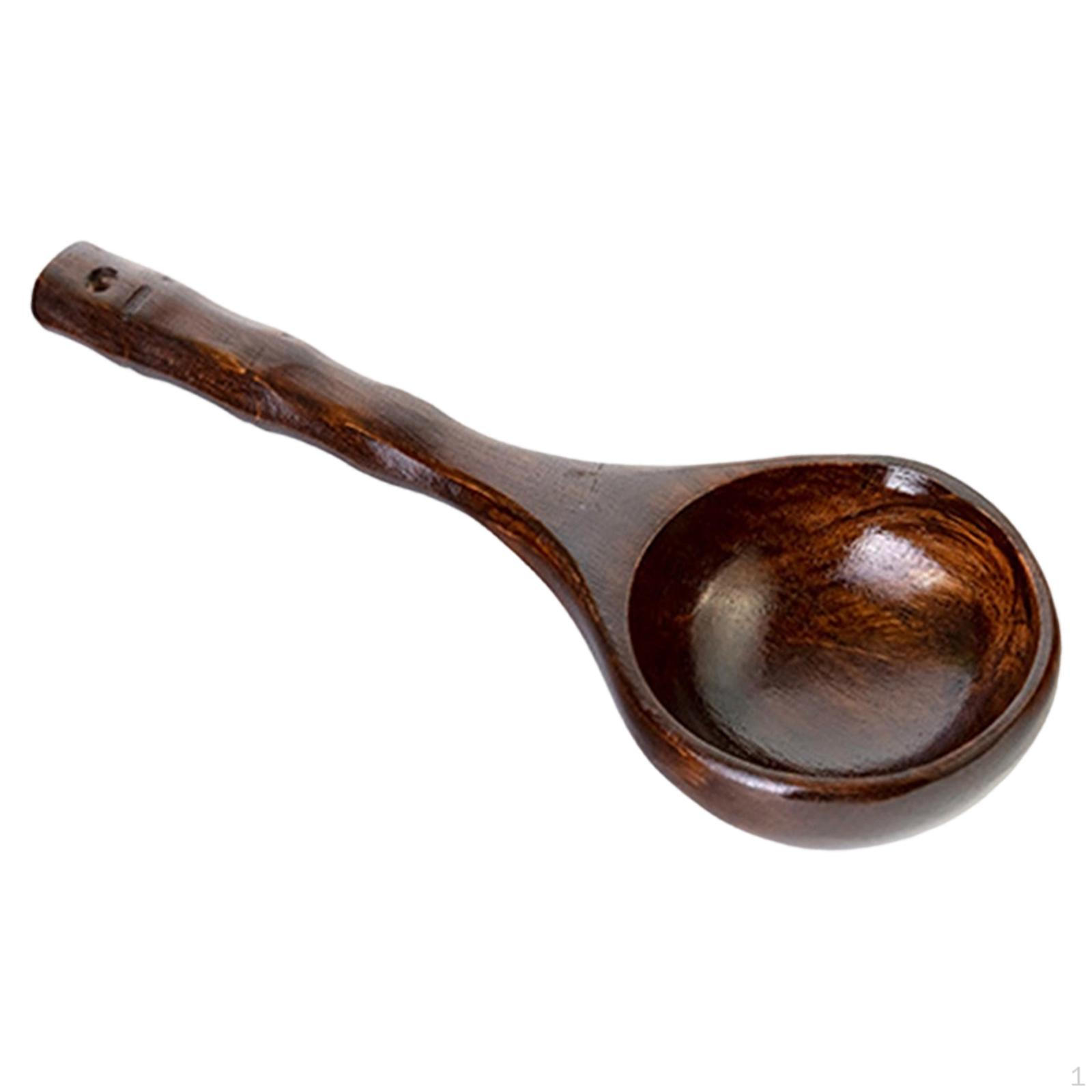 

Wooden Water Spoon Multipurpose, Sauna Ladle, Simple, Easy to Use, Comfortable Grip Smooth