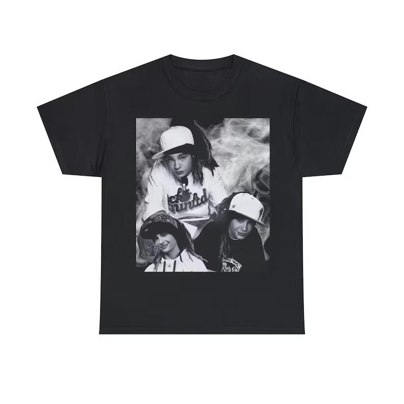 Tokio Hotel Том Каулитц Топ Бренд Красный Хлопок S-4XL Мужчины Женщины cg491 Унисекс Футболка XXXL