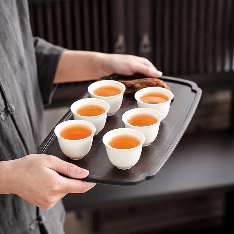 CHANGSHEGNYUAN Dehua White Porcelain Kung Fu Tea Cups (Set of 6)