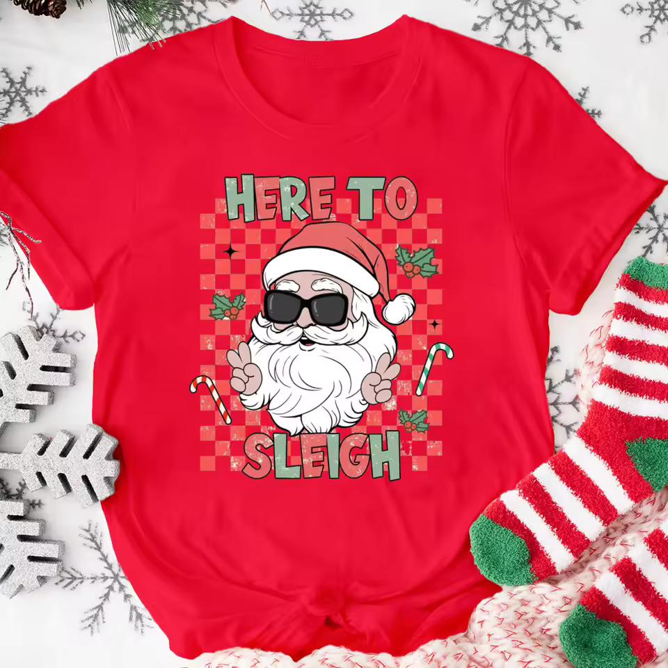 Women'S Christmas T-Shirt - Red Holiday Party Top with We Are Family Text Y2k Ladies Clothes Oversized T-shirt Woman Clothing