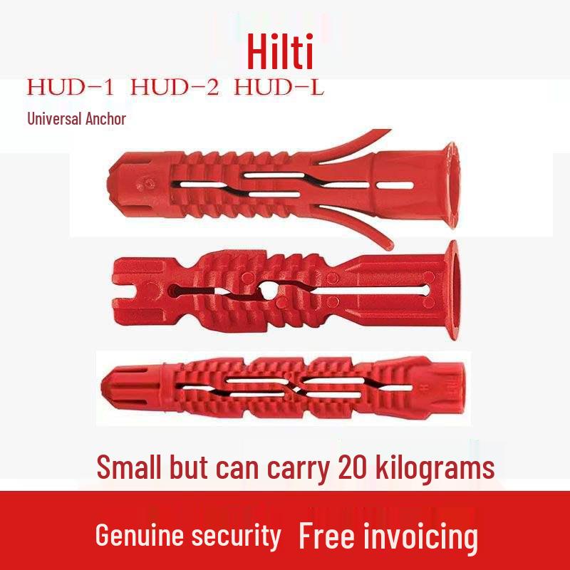 German Hilti Nylon Expansion Tube with Screws - Universal Anchor for Lightweight Brick, HUD 6810