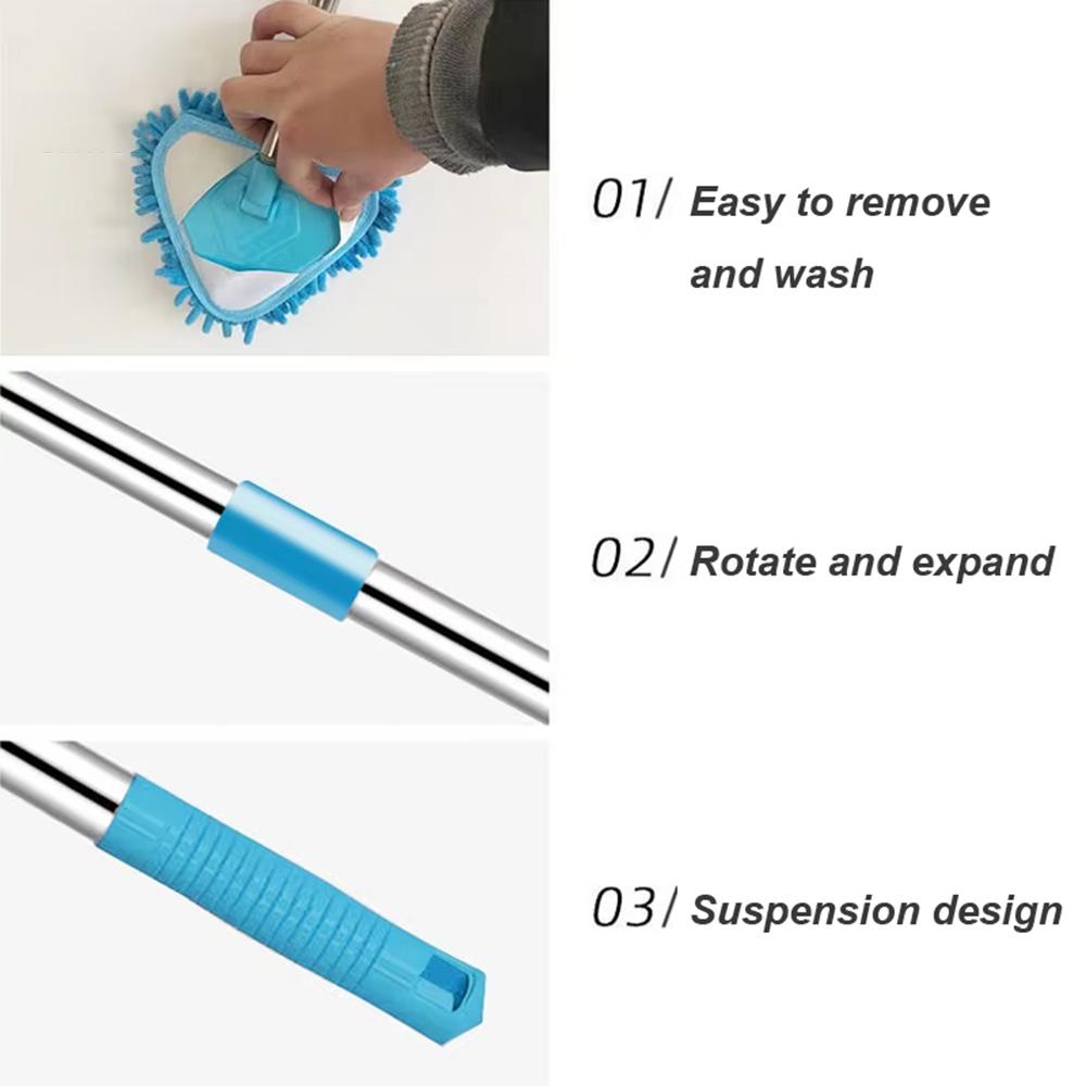 Triangle Mini Mop 180 Degree Rotation Clean Floors Tool New Dust Removal Mops
