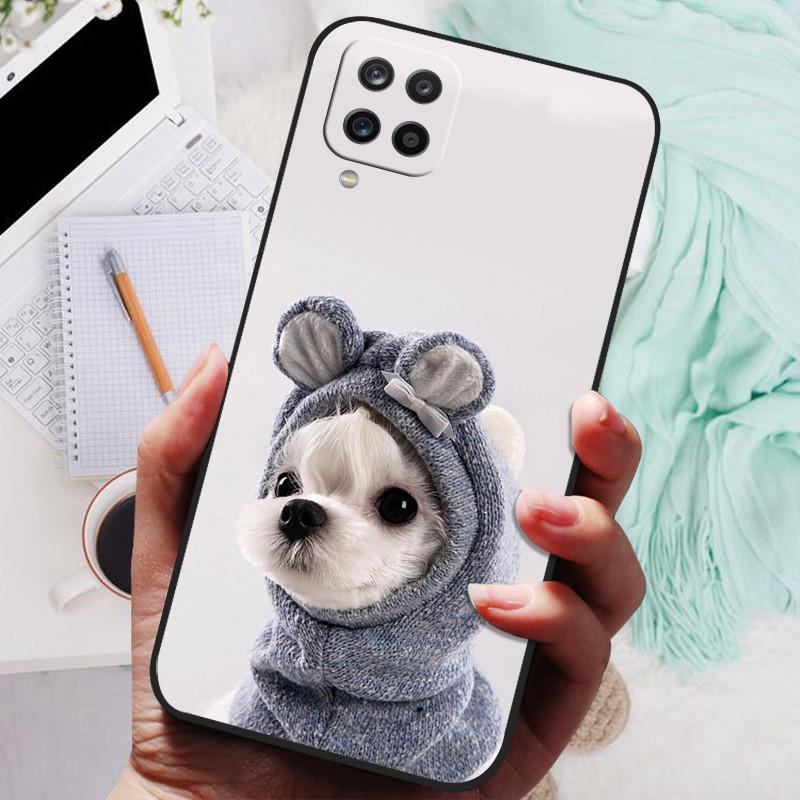 Für Samsung Galaxy A12 Hülle Silikon Luxus Katze Marmor Weiche Stoßstange Abdeckung für Samsung Galaxy M12 A12 Schutz Hüllen A M 12