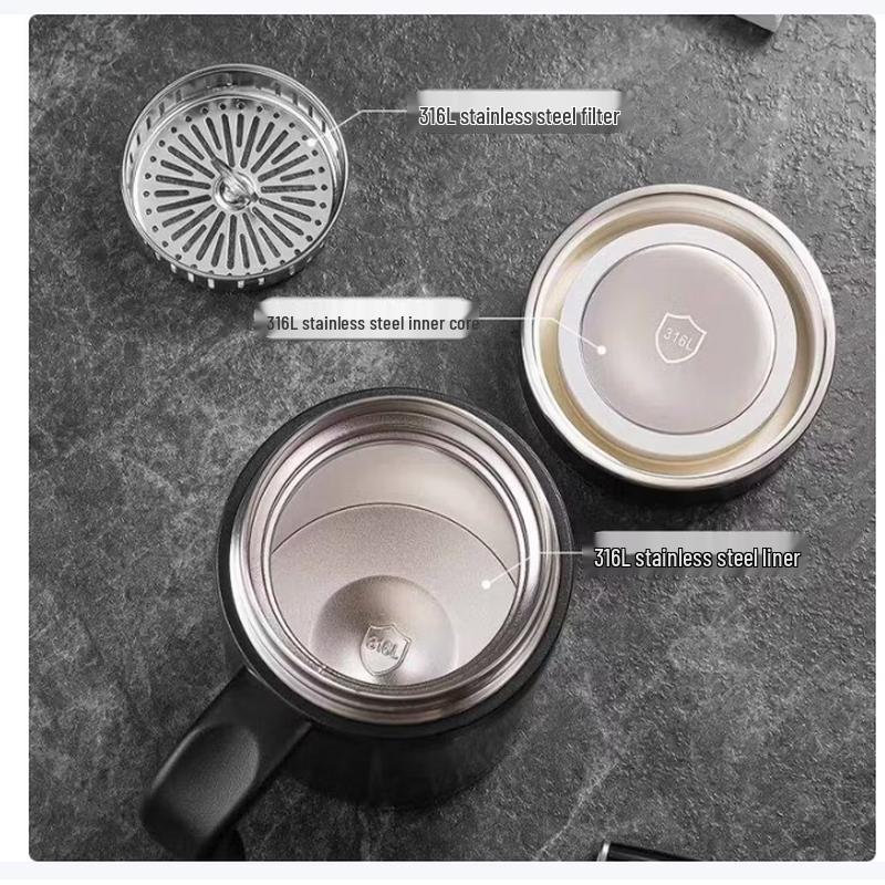 Fuguang 316L Stainless Steel Insulated Tea Mug with Handle