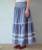 Aueonoseuteljia Mora Lace Check Tiered Skirt_Navy(Ob6Sk14)