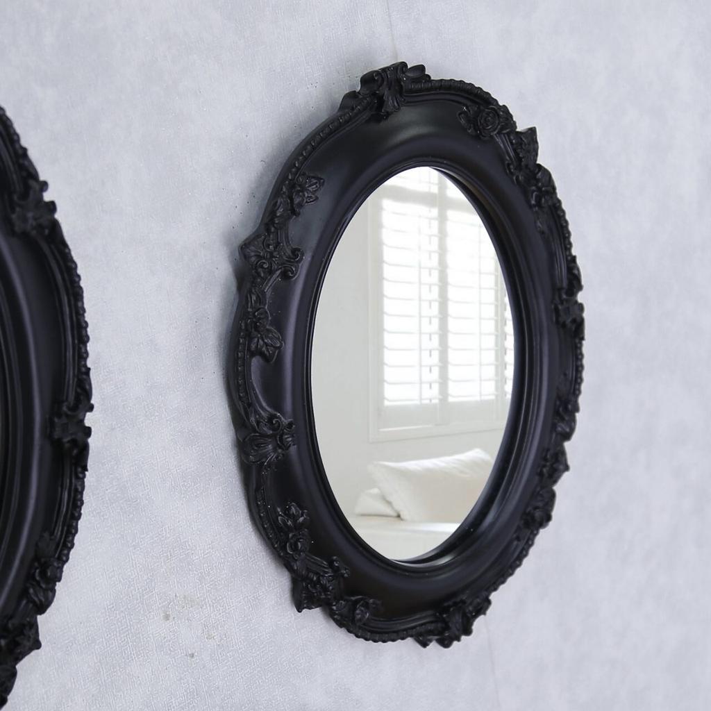 Set of 3 Sarah Wall Mirrors In Black Color
