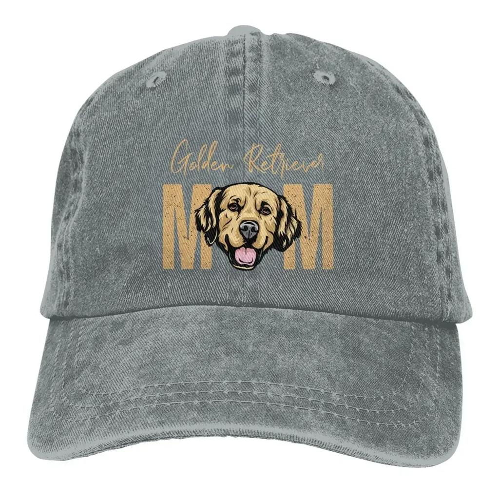 Golden Retriever Dog Mom Baseball Caps Merch Vintage Distressed Washed Gift idea for Golden Retriever Owner Headwear for Women