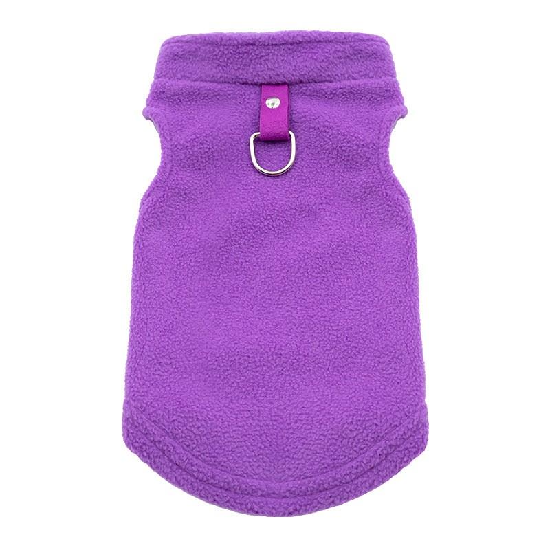 Warm Pet Vest Dogs Cats - Fleece Lined Cotton Blend Harness-Style Coat In Multiple Colors Sizes