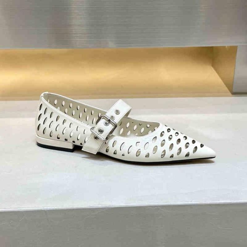 Fashion 2025 Summer Women's Shoes New Patent Leather Low Heel Shoes Pointed Toe Shallow Mouth Hollow Mary Jane Shoes Fashionable Sandals