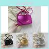 Fashionable Pu Mini Crossbody Bag Trendy Street Style Shoulder Purse In Black Gold Silver And Fuchsia