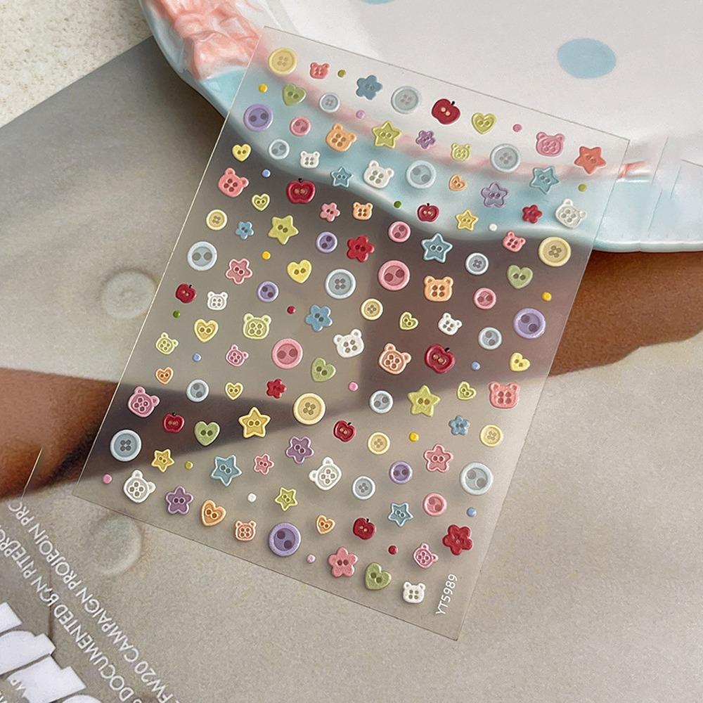 PVC Nail Decals Self Adhesive Nail Decoration Kawaii DIY Nail Stickers Home Nail Art