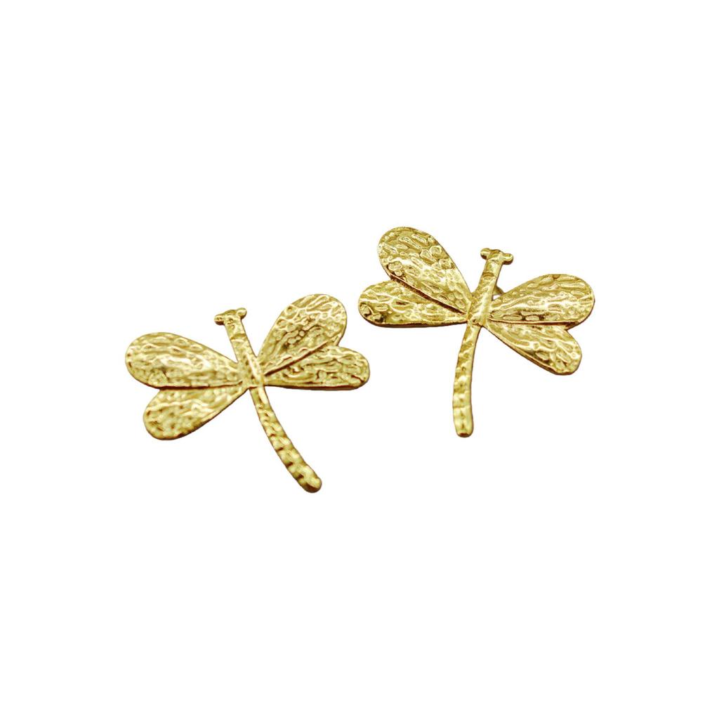 Dragonfly Stud Earrings: Light Luxury, Stainless Steel, Fade-Resistant, High-End Jewelry for Women.